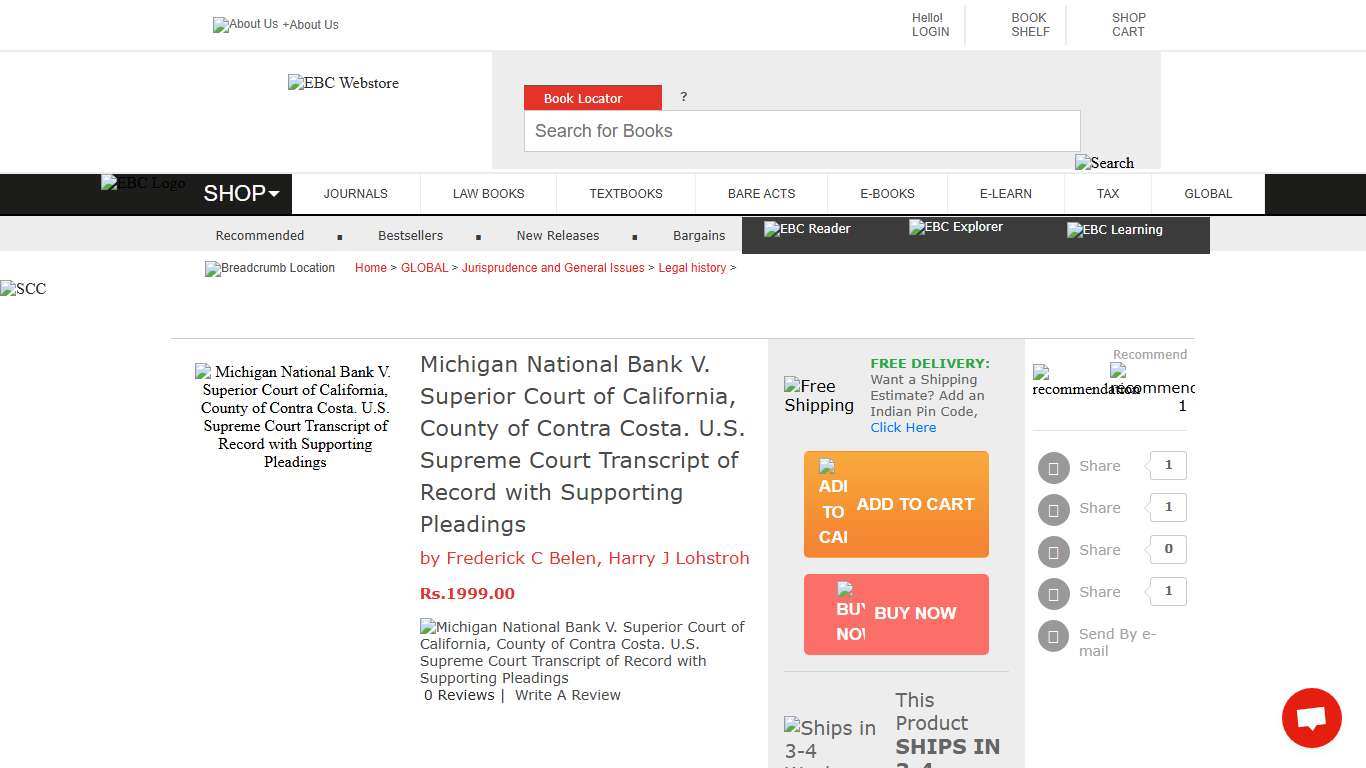 Michigan National Bank V. Superior Court of California, County of Contra Costa. U.S. Supreme Court Transcript of Record with Supporting Pleadings